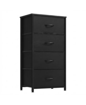 4-Drawer Fabric Dresser Organizer Unit for Bedroom Storage