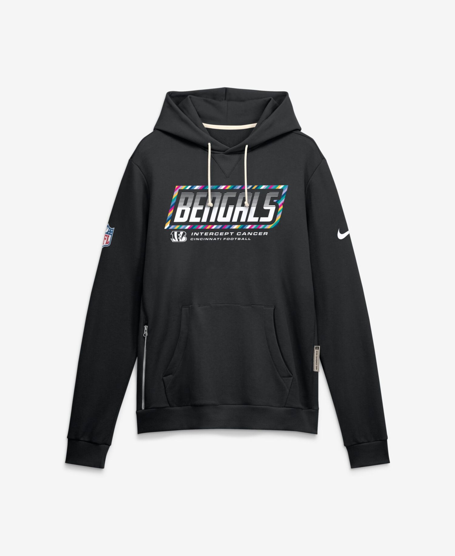 Men's Black Cincinnati Bengals 2026 NFL Cruical Catch Sideline Dri-Fit Pullover Hoodie