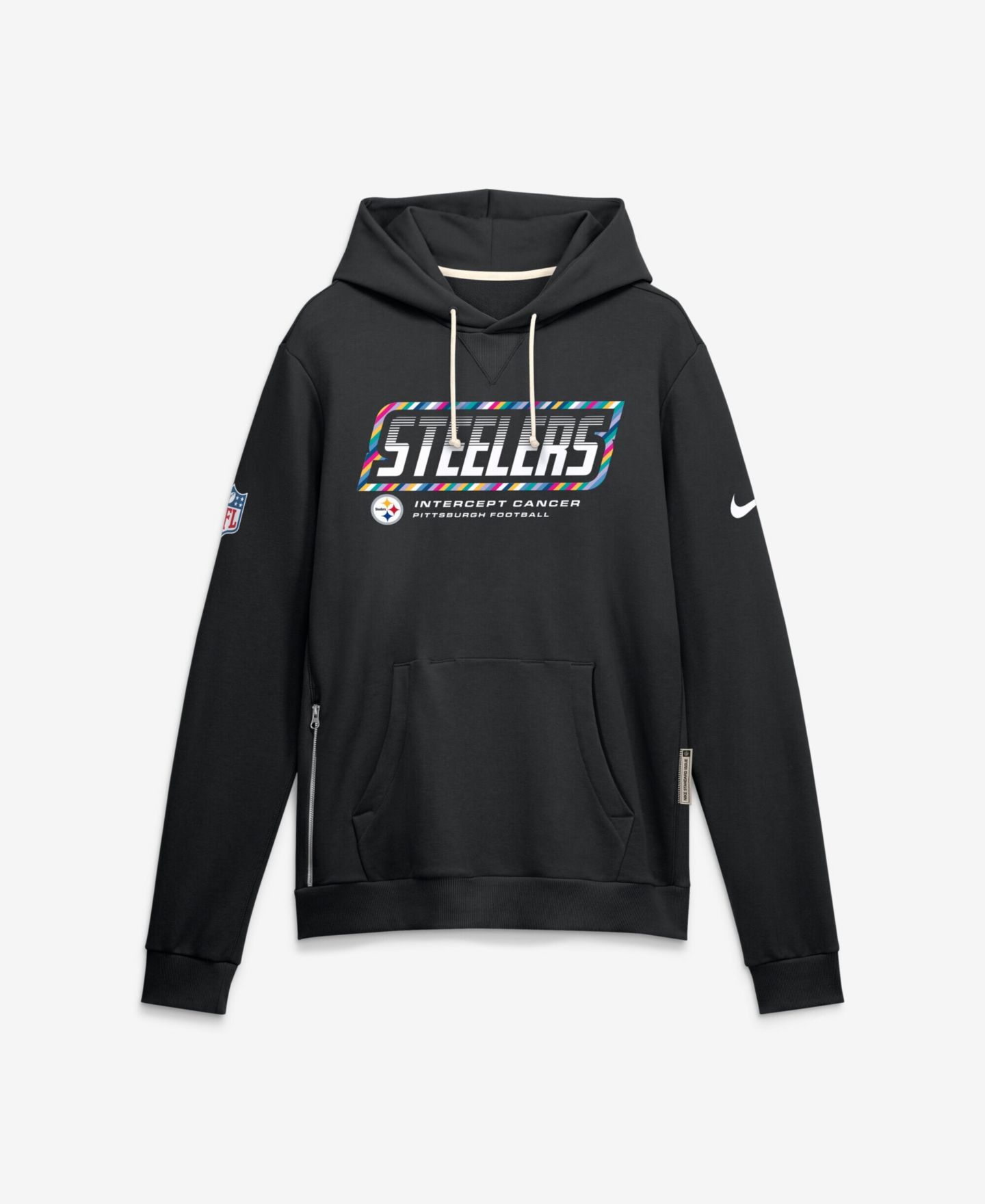 Мужское худи Nike Black Pittsburgh Steelers 2026 NFL Cruical Catch Sideline Dri-Fit Pullover — фото 1
