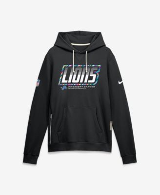 Men's Black Detroit Lions 2026 NFL Cruical Catch Sideline Dri-Fit Pullover Hoodie