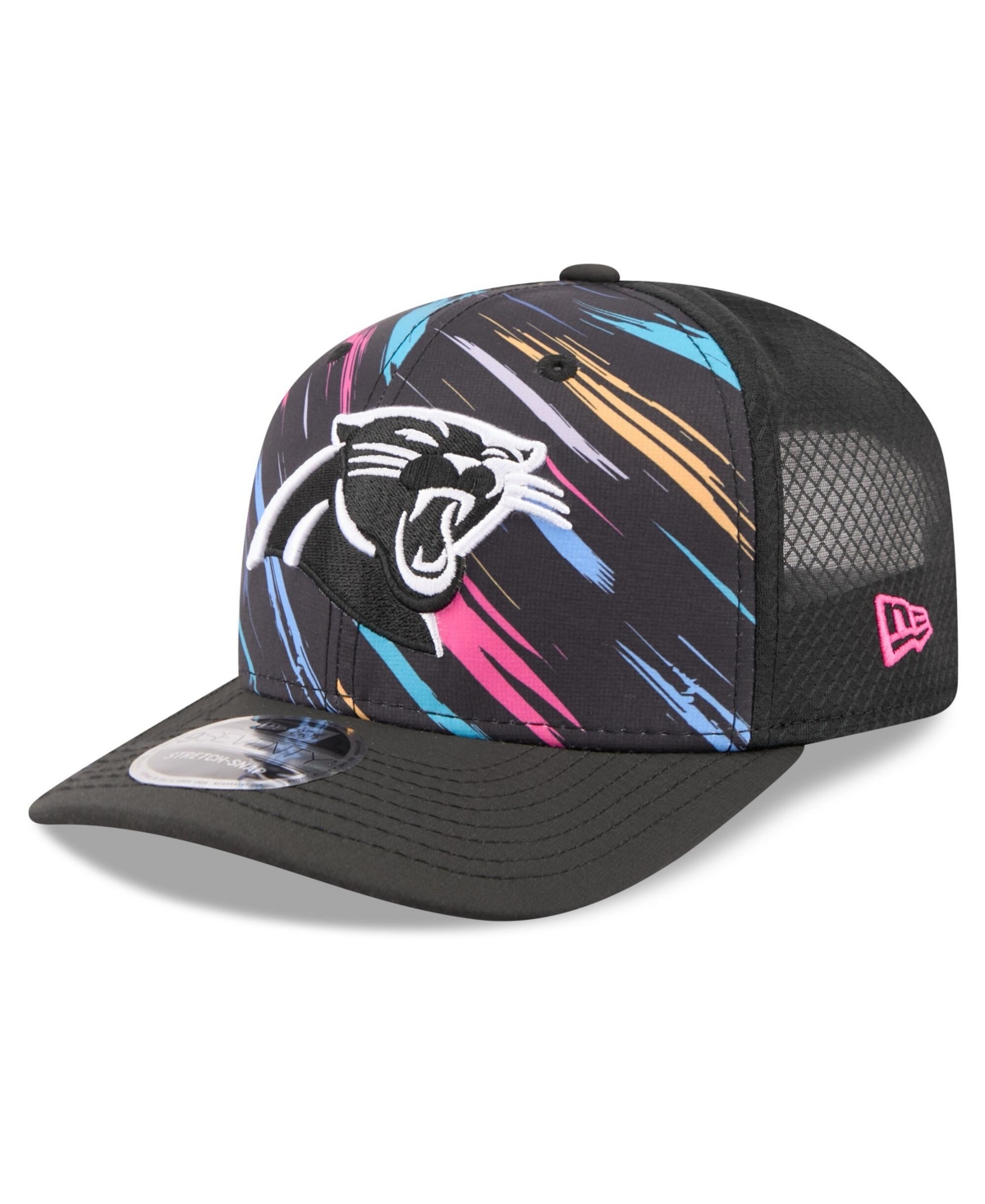 New Era Men's Black Carolina Panthers 2026 Nfl Cruical Catch 9SEVENTY Adjustable Trucker Hat