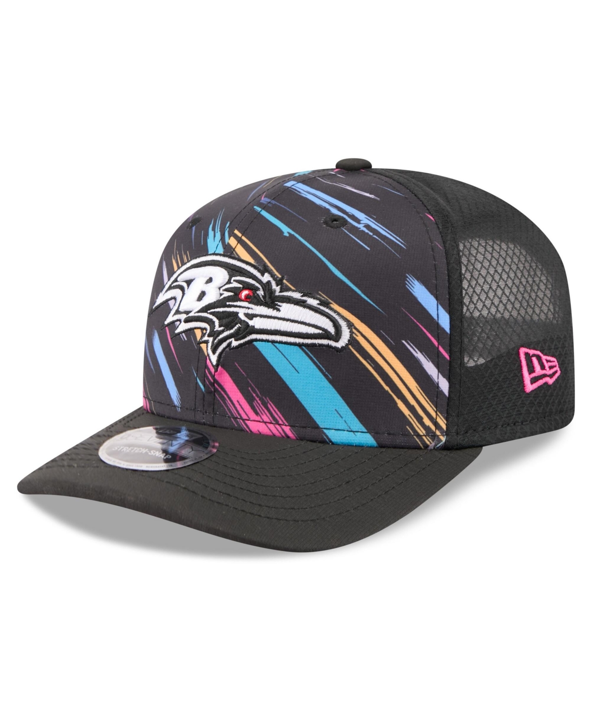 New Era Men's Black Baltimore Ravens 2026 Nfl Cruical Catch 9SEVENTY Adjustable Trucker Hat
