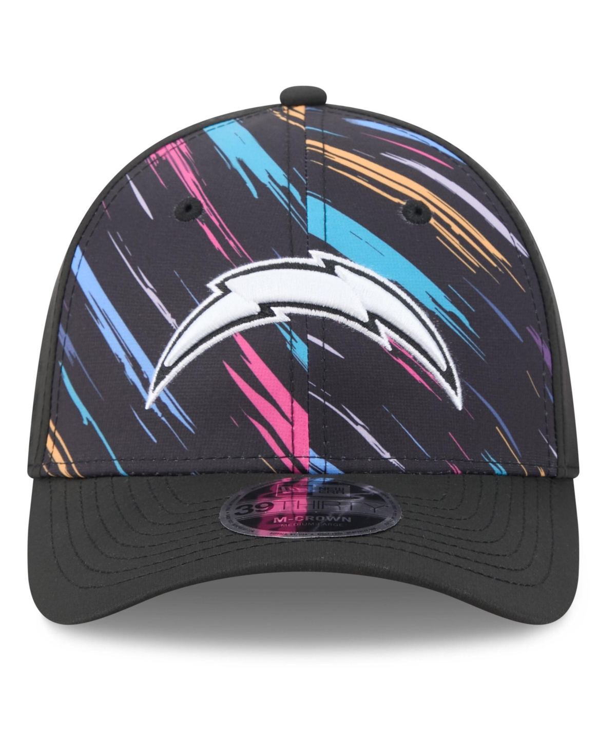 New Era Men's Black Los Angeles Chargers 2026 Nfl Cruical Catch 39THIRTY M-Crown Stretch Hat