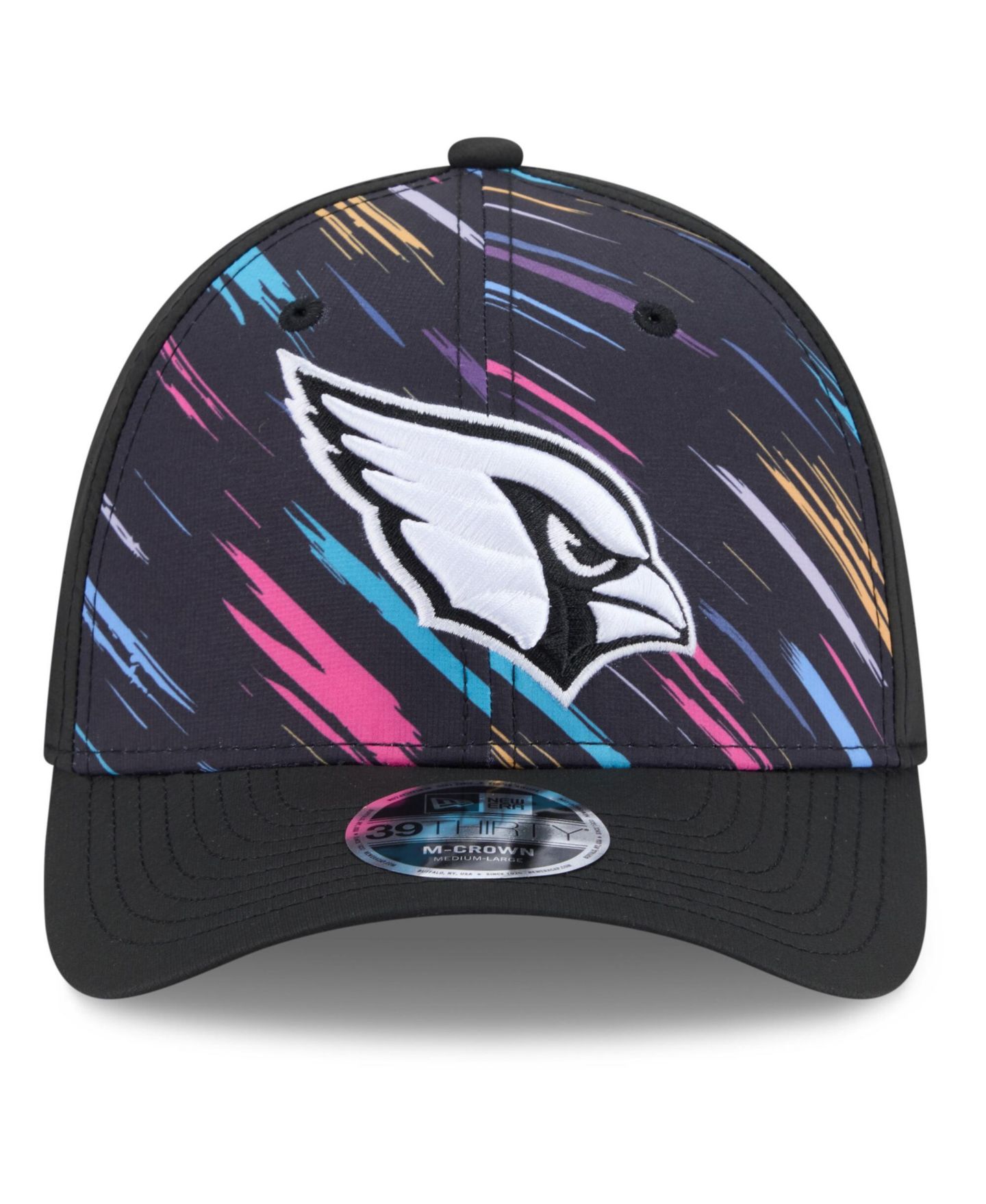 Мужской головной убор New Era Black Arizona Cardinals 2026 NFL Cruical Catch 39THIRTY M-Crown Stretch Hat — фото 5