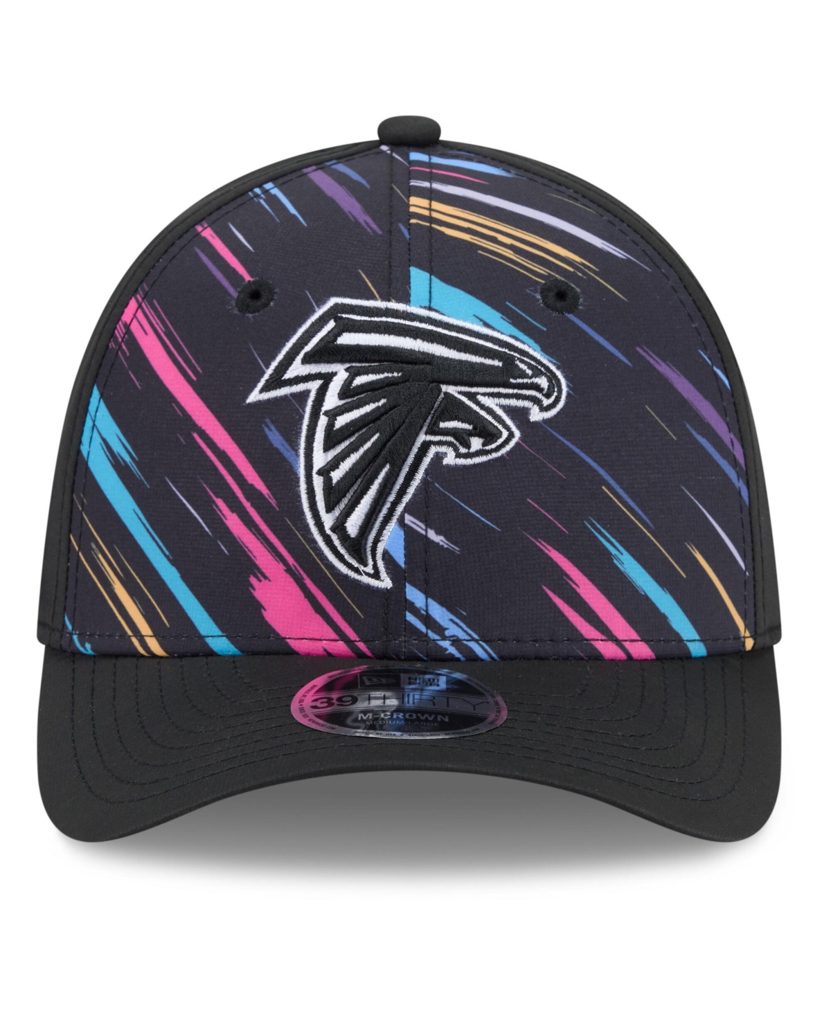 New Era Men's Black Atlanta Falcons 2026 Nfl Cruical Catch 39THIRTY M-Crown Stretch Hat
