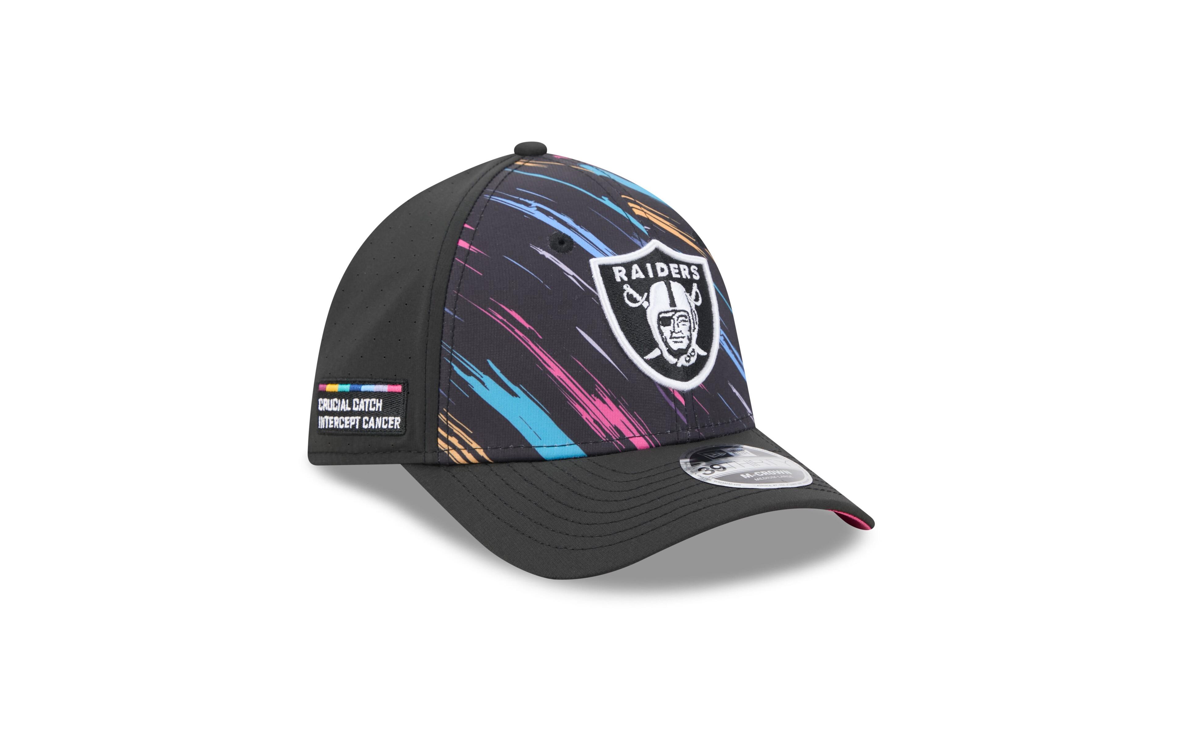 New Era Men's Black Las Vegas Raiders 2026 Nfl Cruical Catch 39THIRTY M-Crown Stretch Hat