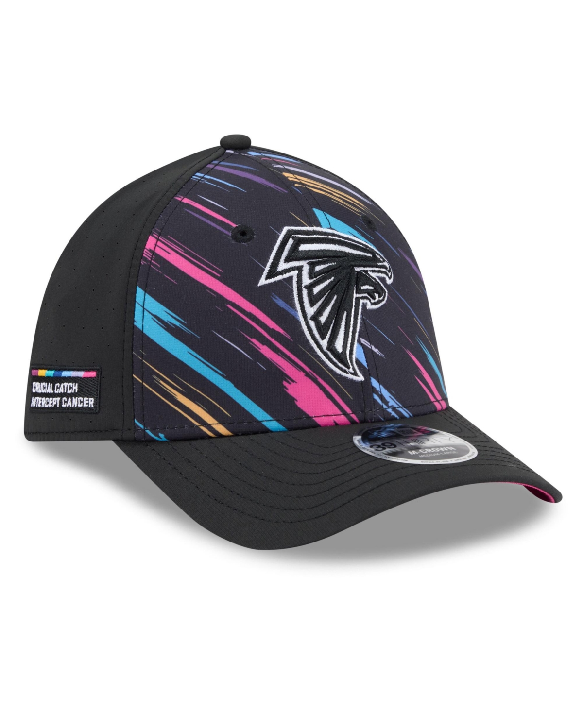 New Era Men's Black Atlanta Falcons 2026 Nfl Cruical Catch 39THIRTY M-Crown Stretch Hat - Black
