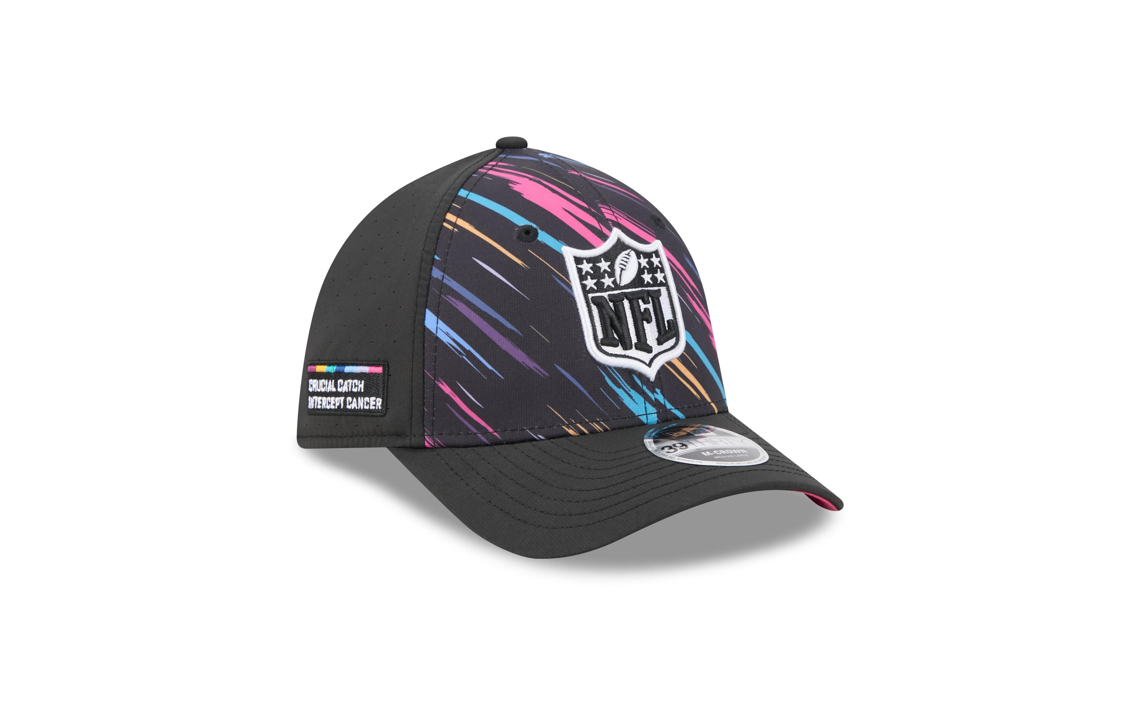 New Era Men's Black Shield Merchandise 2026 Nfl Cruical Catch 39THIRTY M-Crown Stretch Hat