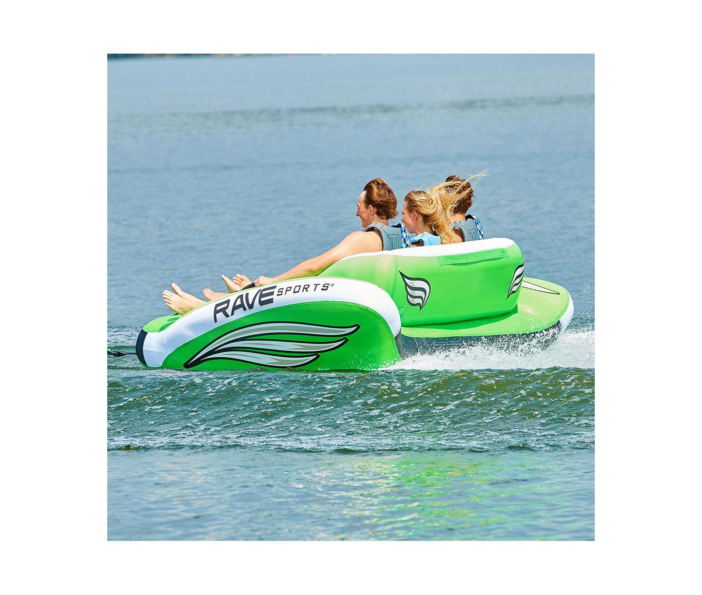 Детская игрушка RAVE Wake Hawk 107" x 83" x 34" 3 Rider Couch-Style Seating Towable Tube, Ages 12+ — фото 3