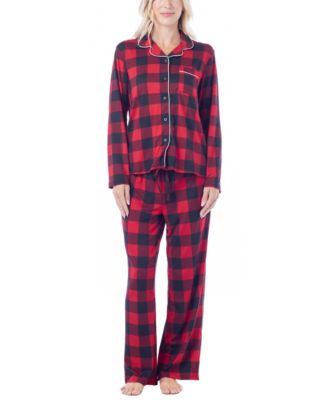 Women's Dream Cloud Long-Sleeve Notch-Collar 2-Piece Pajama Set