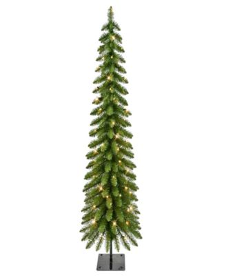 5' Pre-Lit Alpine Pencil Christmas Tree