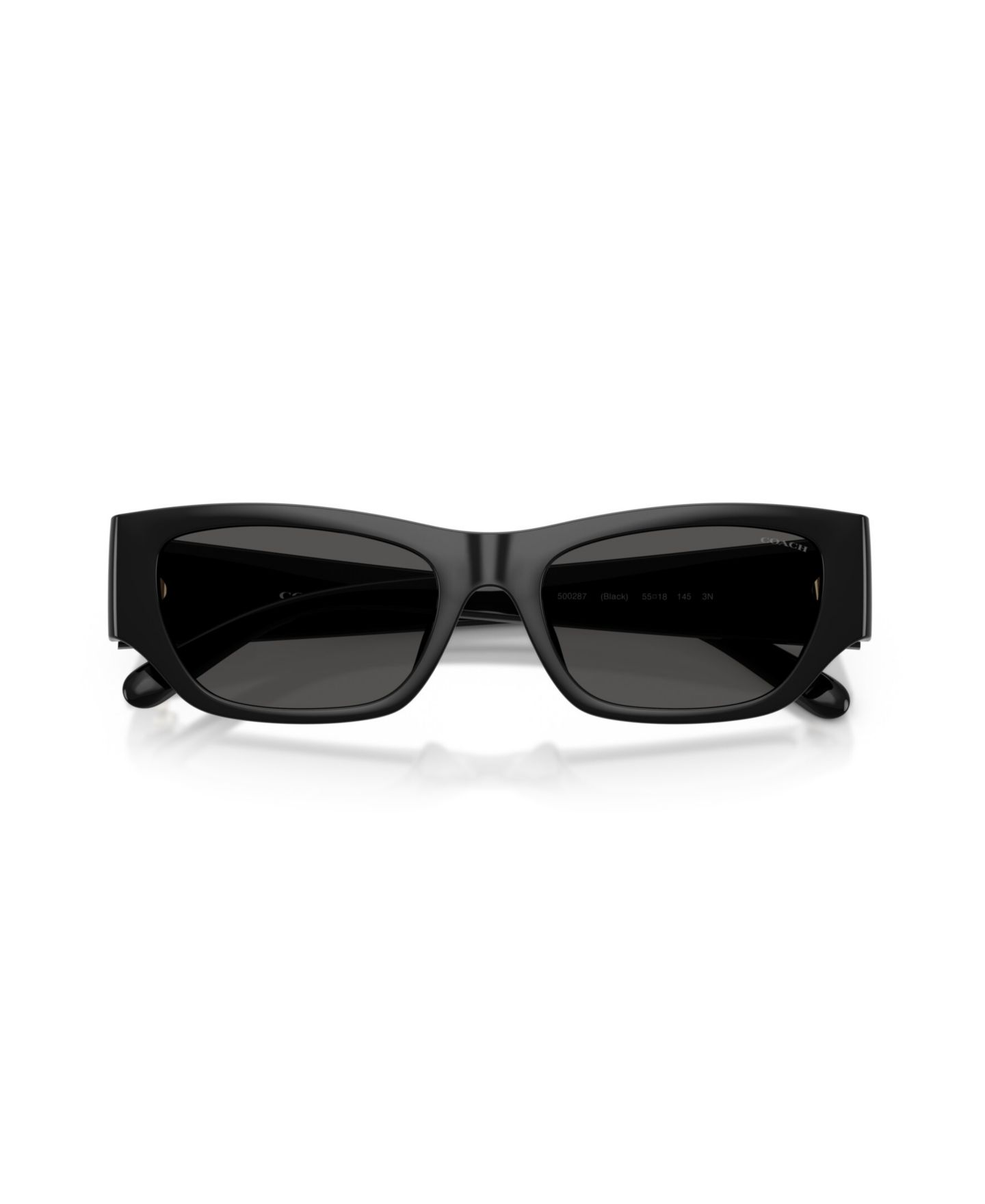Женские солнцезащитные очки Coach Cat Eye Low Bridge Sunglasses HC8470D CFU16, цвет: Чёрный — фото 5