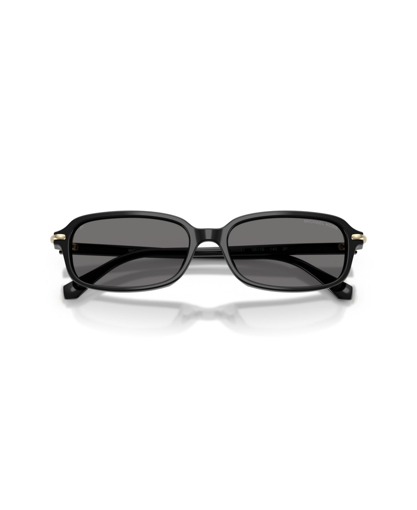 Женские прямоугольные поляризационные солнцезащитные очки Michael Kors MK2288U из ацетата, цвет: Чёрный — фото 3