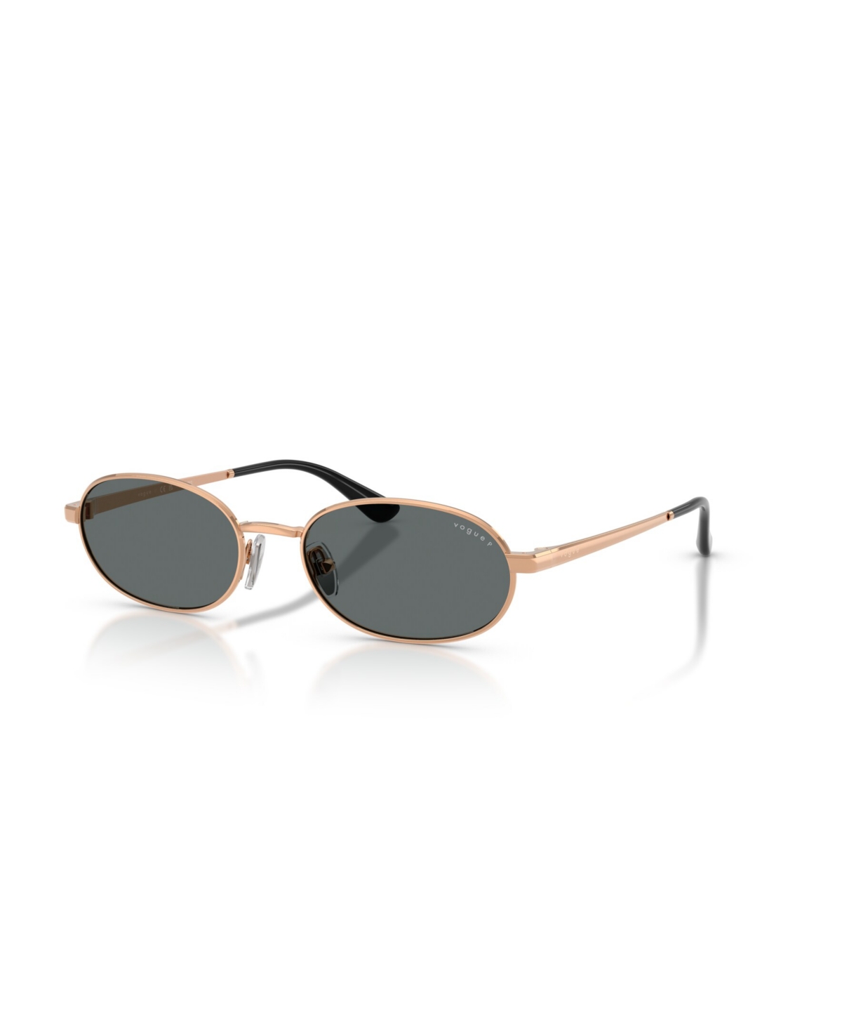 Vogue Eyewear Polarized Oval Sunglasses Vo4353s In Rose Gold