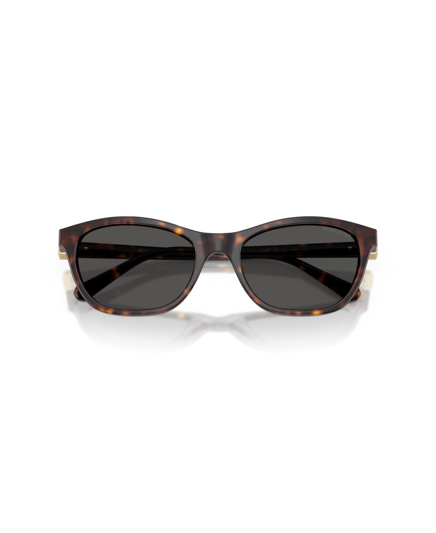 Женские солнцезащитные очки Swarovski Cat-Eye Strass Crystal SK6070, цвет: Гавана — фото 4