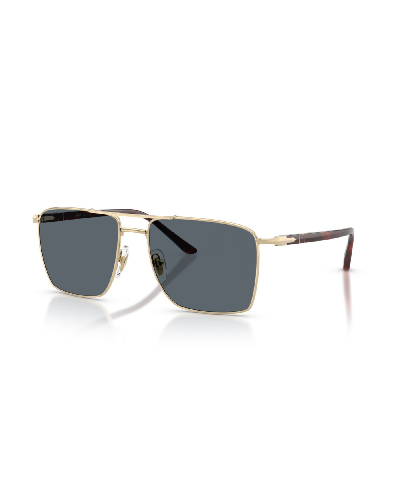 Женские солнцезащитные очки Persol Square Blue-Lens Sunglasses Sartoria PO1031S, цвет: Золотой — фото 1