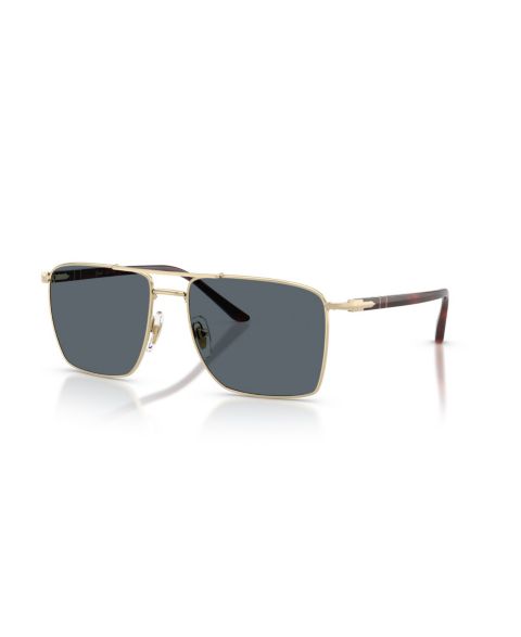 Женские солнцезащитные очки Persol Square Blue-Lens Sunglasses Sartoria PO1031S, цвет: Золотой