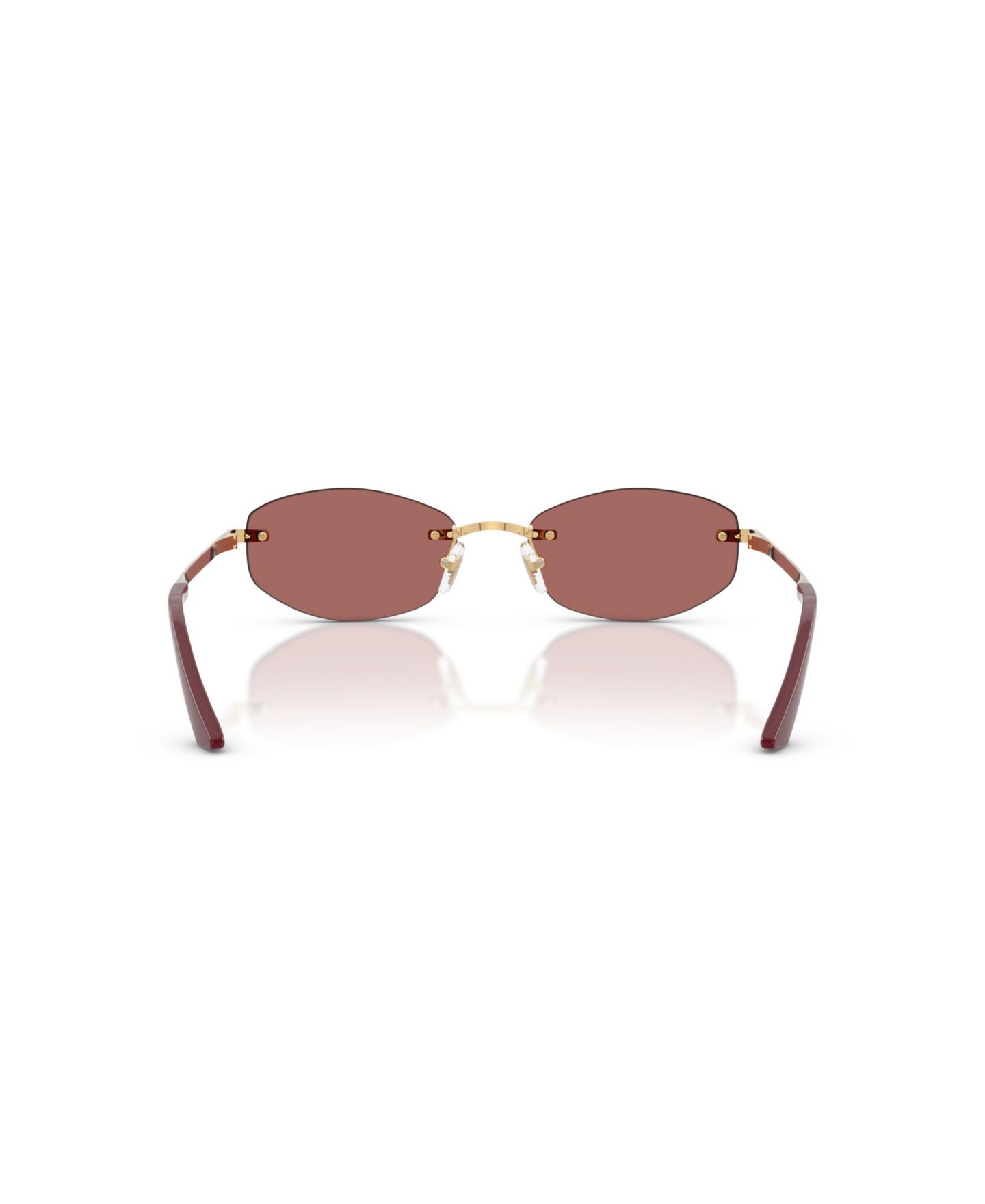 Женские солнцезащитные очки Versace Geometric Metal VE2308D, цвет: Золотой — фото 3