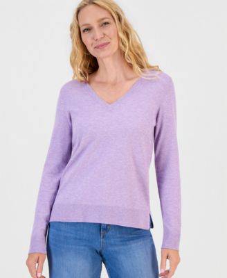 Women's V-Neck Long-Sleeve Sweater