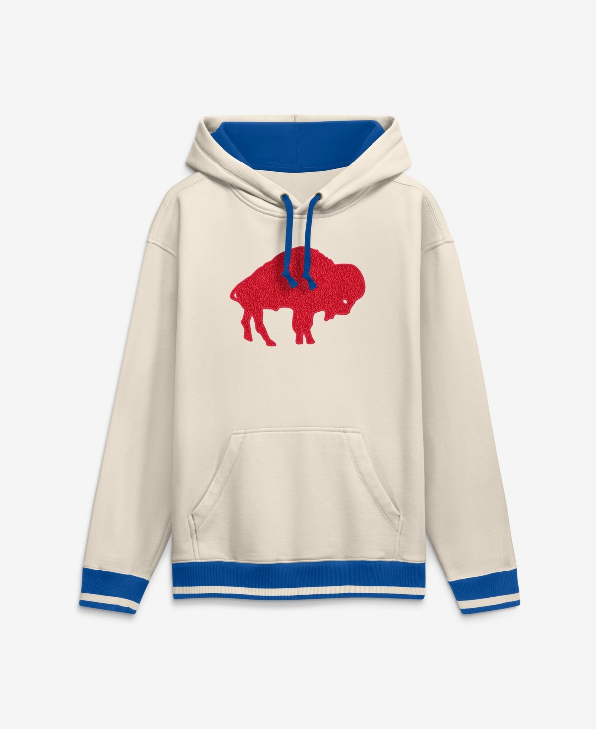Men's Fanatics Cream Buffalo Bills Chenille Heavyweight Fleece Hoodie