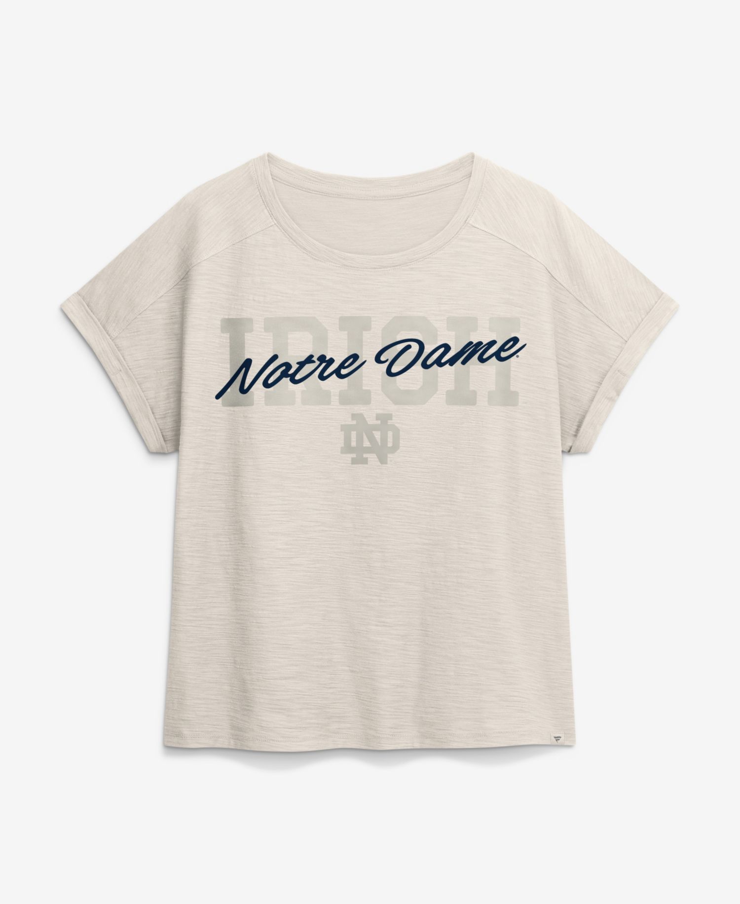 Women's Natural Notre Dame Fighting Irish Hometown Premium Oversized Boxy T-Shirt