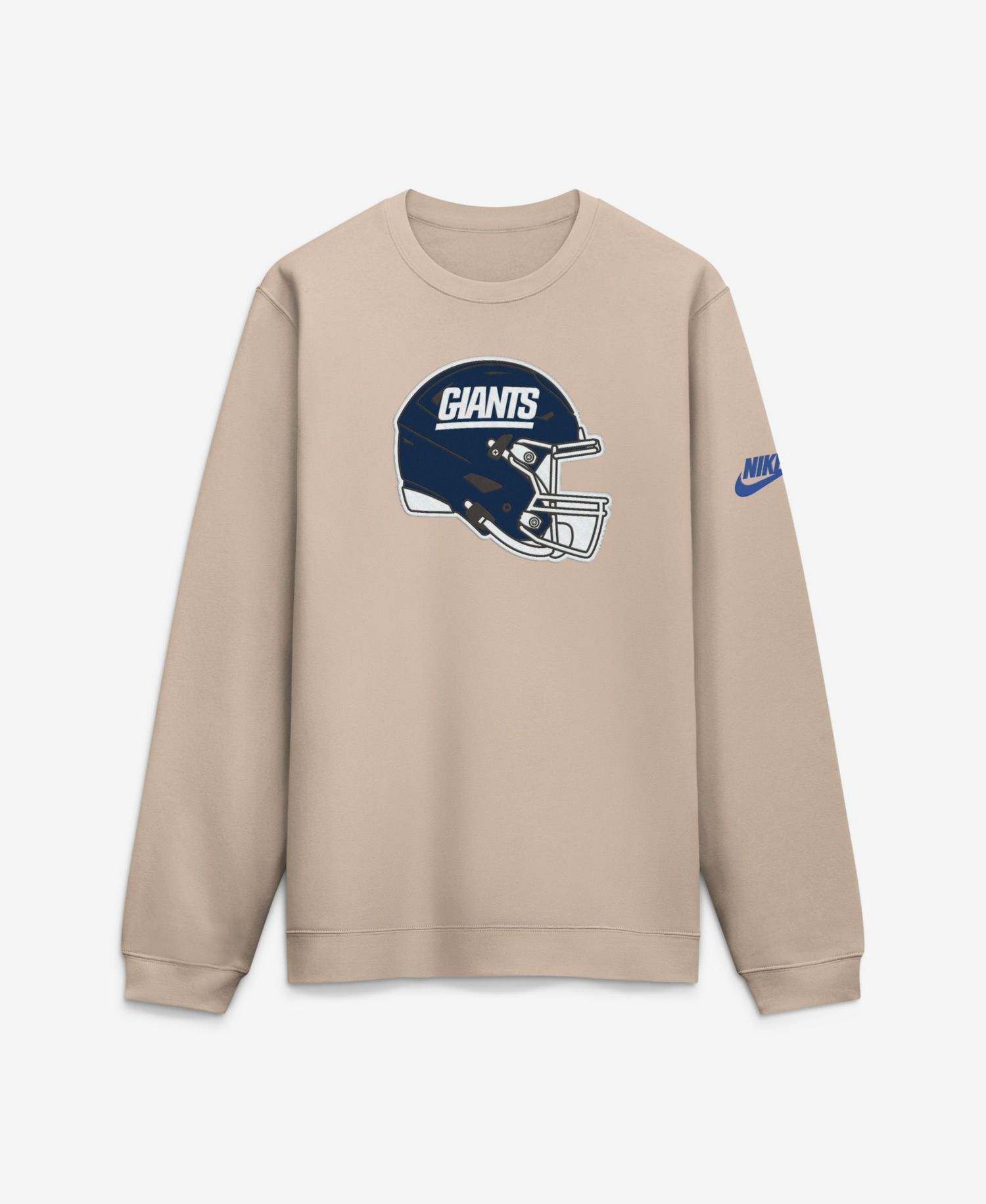 Men's Sand New York Giants I-Formation Rewind Club Crew Sweatshirt