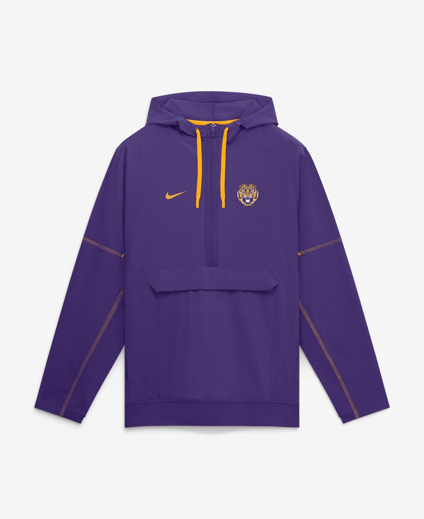 Мужская куртка Nike Purple LSU Tigers 2026 Sideline Anorak Half-Zip Hooded — фото 1