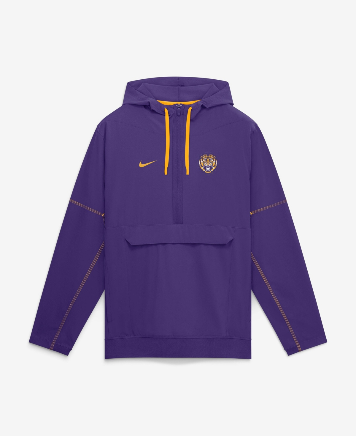 Men's Nike Purple Lsu Tigers 2026 Sideline Anorak Half-Zip Hooded Jacket