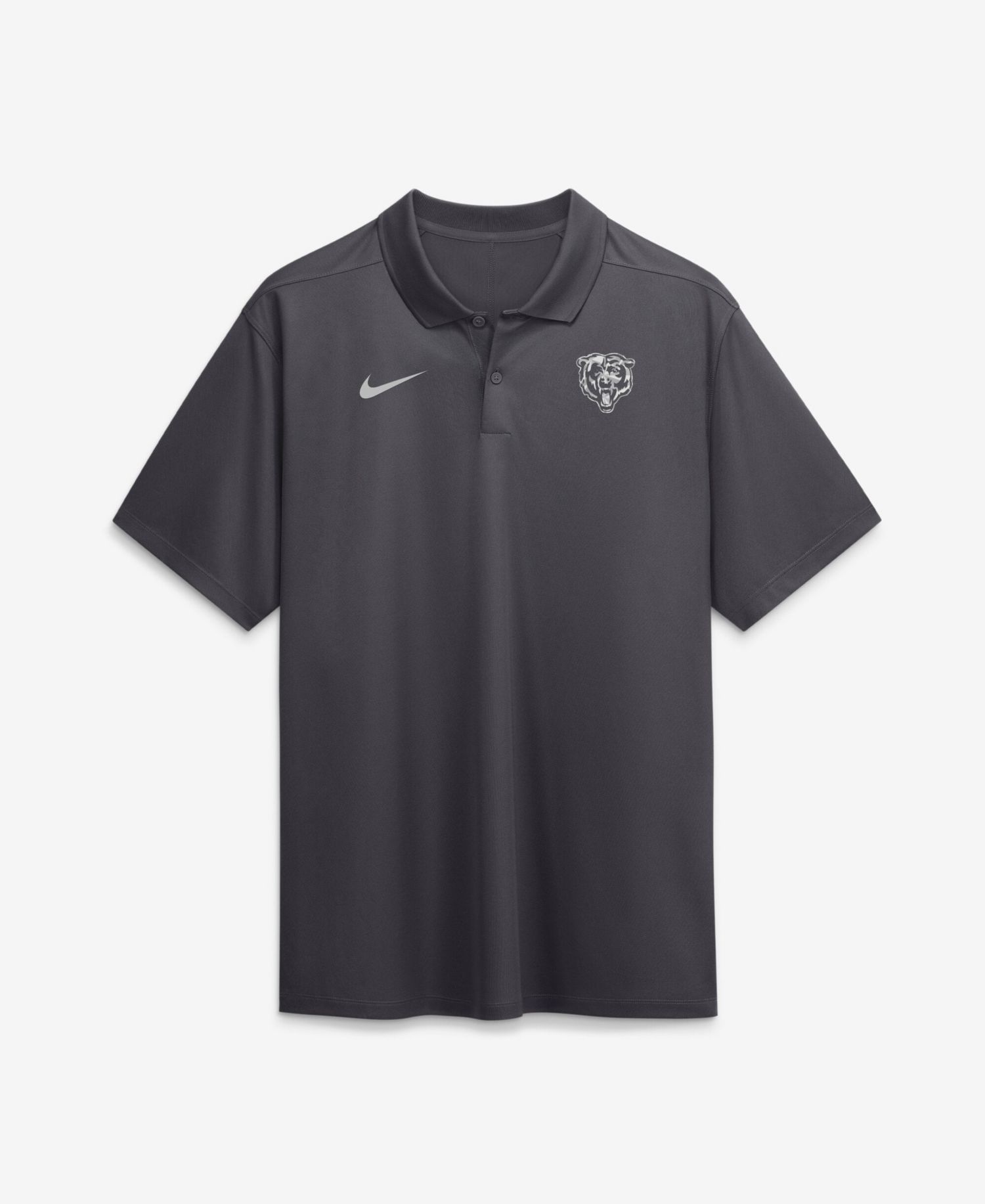 Men's Anthracite Chicago Bears Fractal Logo Victory Dri-FIT Polo