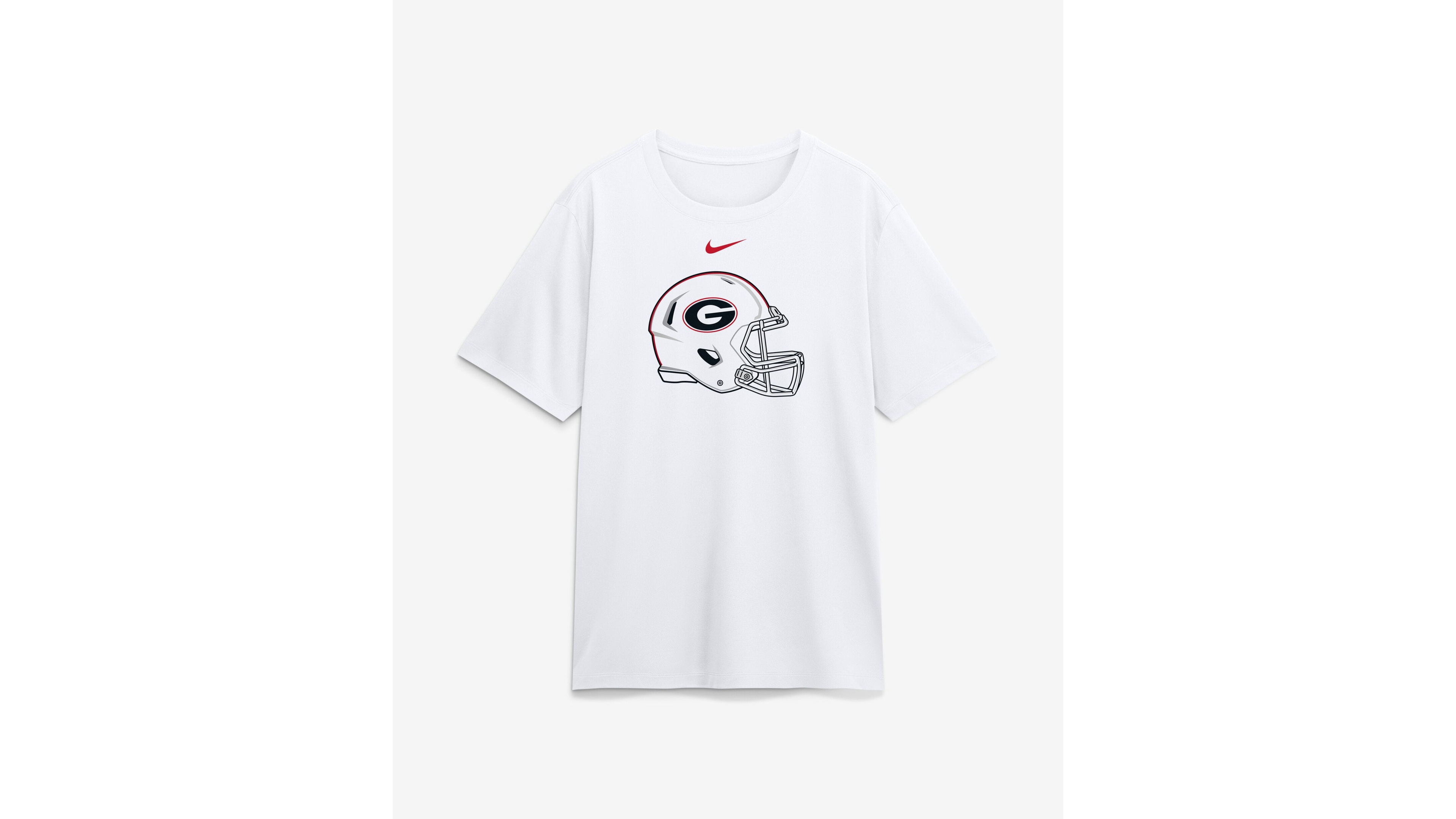 Nike Men's Georgia Bulldogs 2026 White Out Helmet T-Shirt