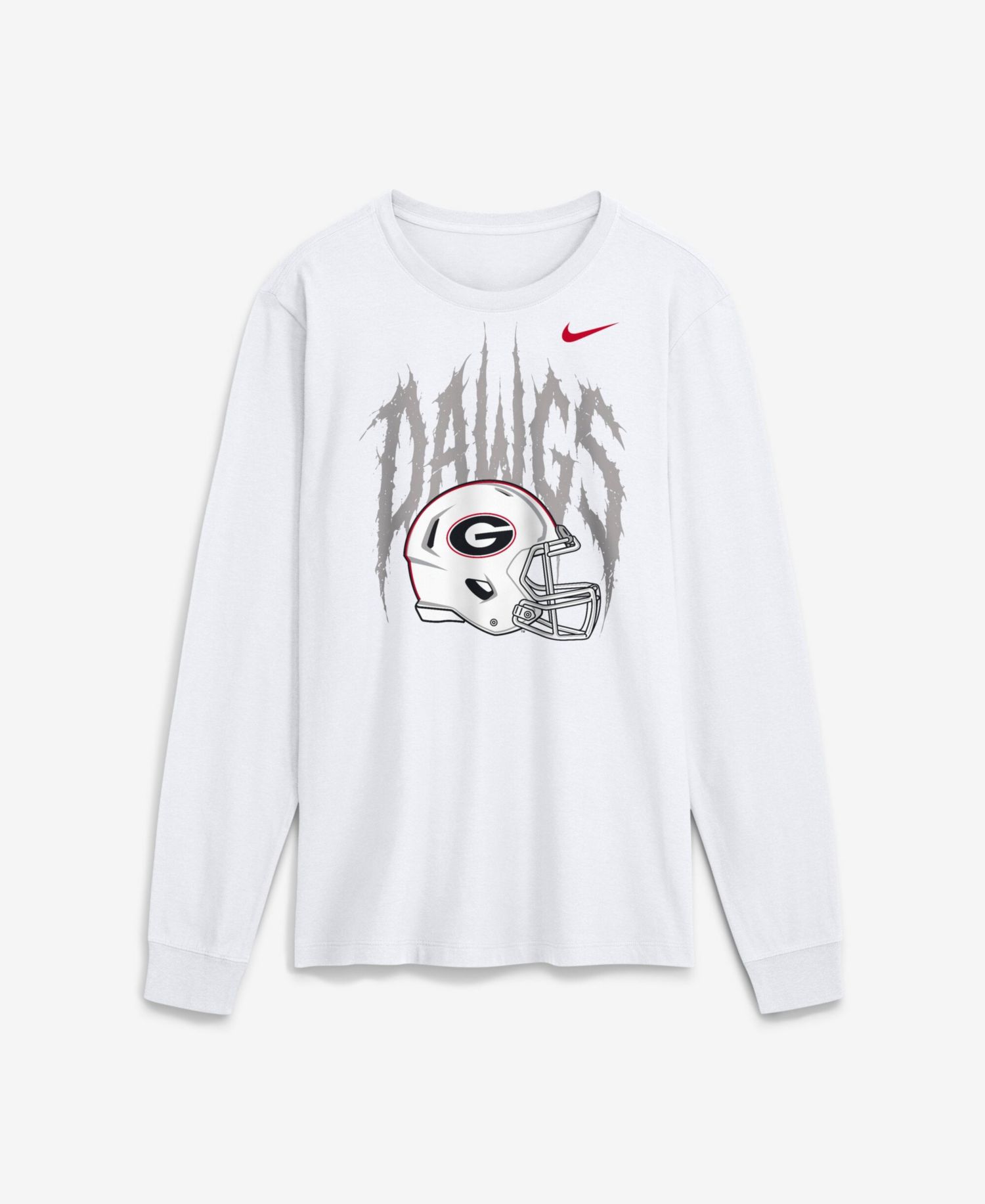Men's White Georgia Bulldogs Whiteout Dawgs Long Sleeve T-Shirt