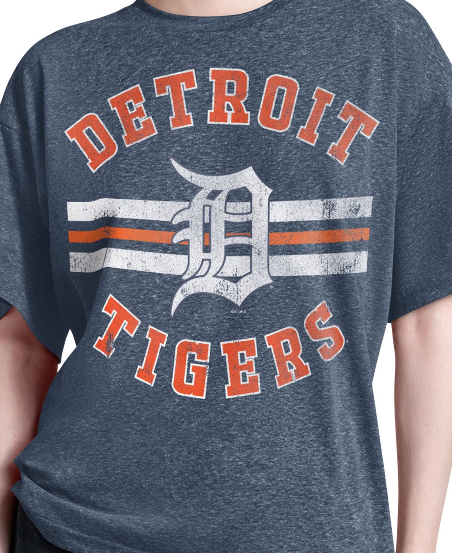 Женская футболка Starter Navy Detroit Tigers Jump Shot Boyfriend Tri-Blend — фото 3
