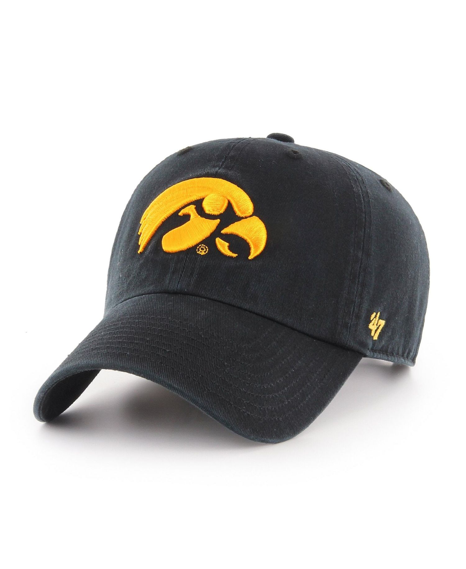 Big Boys and Girls '47 Black Iowa Hawkeyes Clean Up Adjustable Hat