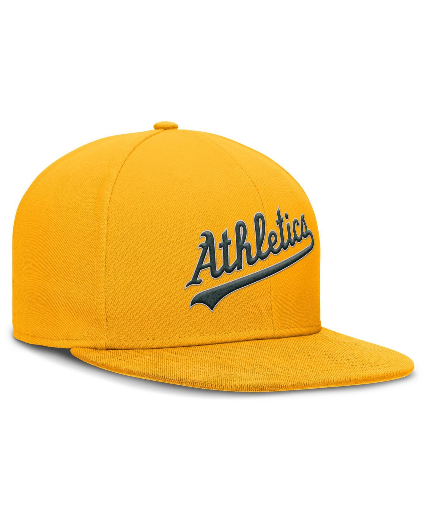 Мужская кепка Nike Gold Athletics Wordmark Dri-FIT Round Bill True Fitted Hat — фото 3