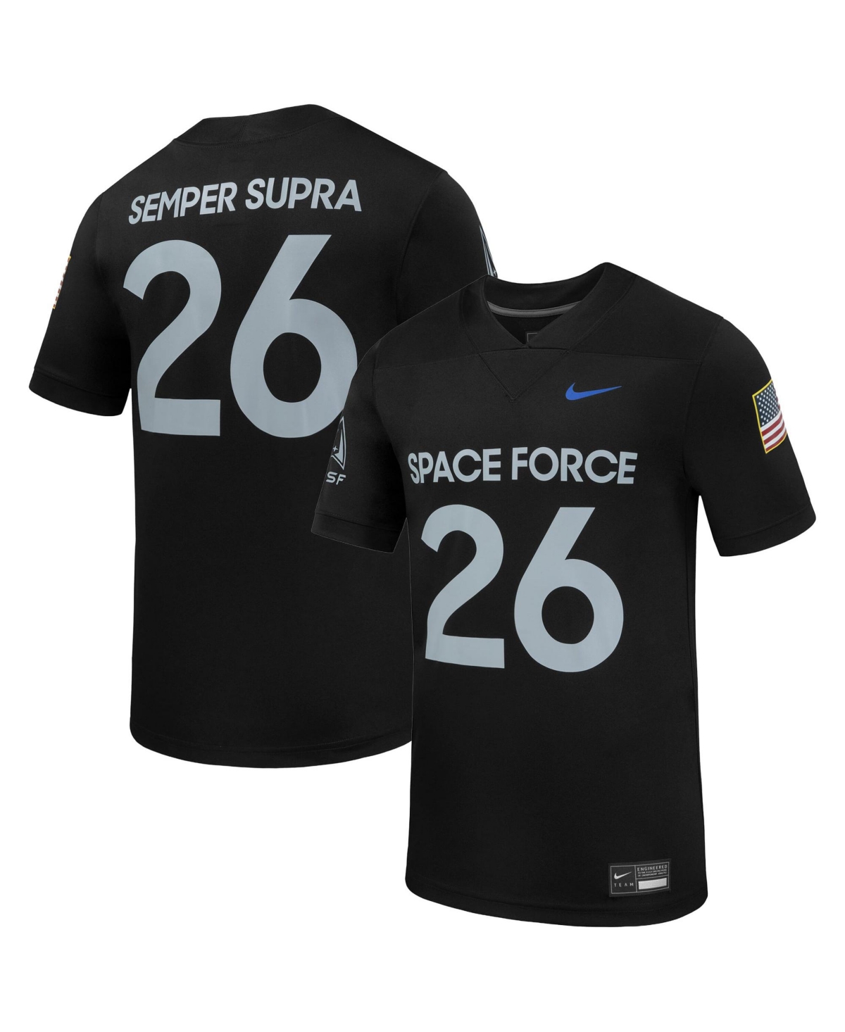 Nike Men's Air Force Falcons Space Replica V-Neck Football Jersey