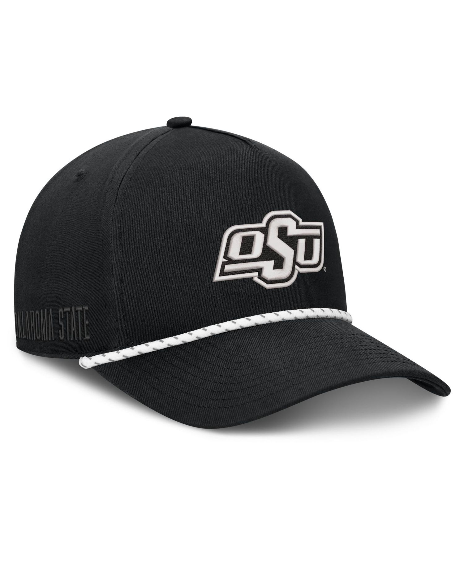 Men's Black Oklahoma State Cowboys Undertone Rope Adjustable Hat