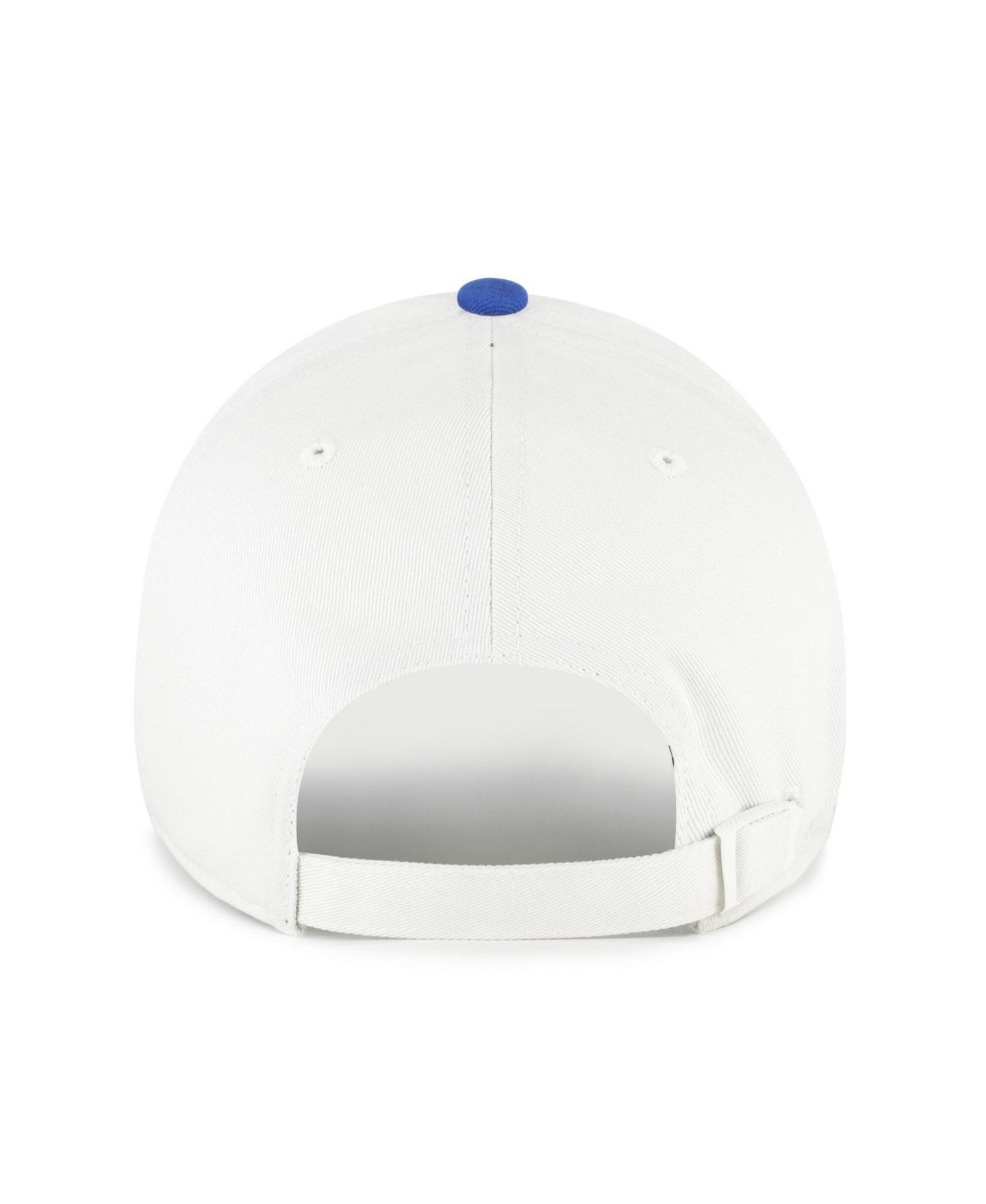 Мужская кепка '47 Brand White/Royal Duke Blue Devils Contemporary Basics Two Tone Clean Up Adjustable Hat — фото 3