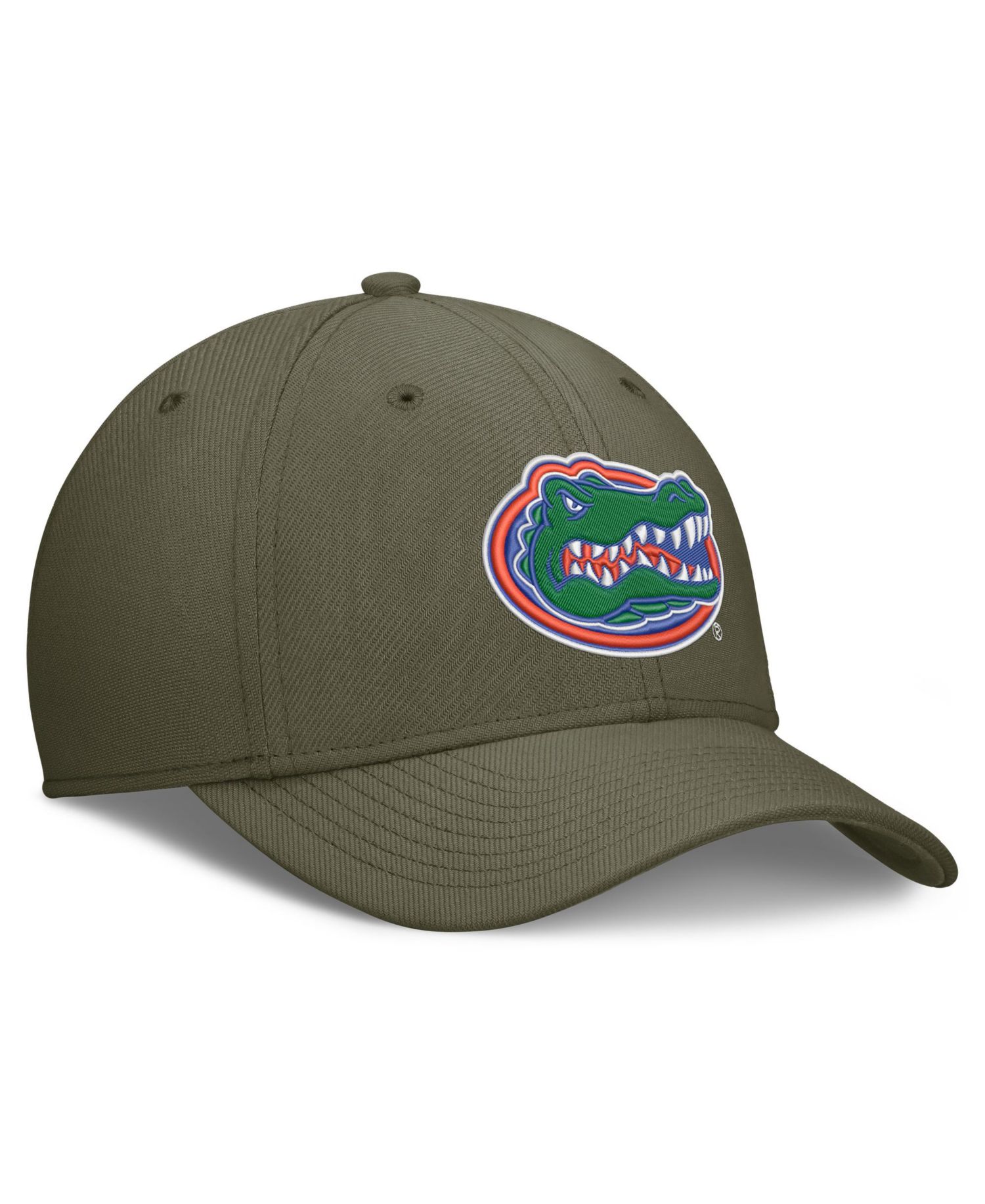 Men's Olive Florida Gators Primetime SwooshFlex Dri-FIT Hat