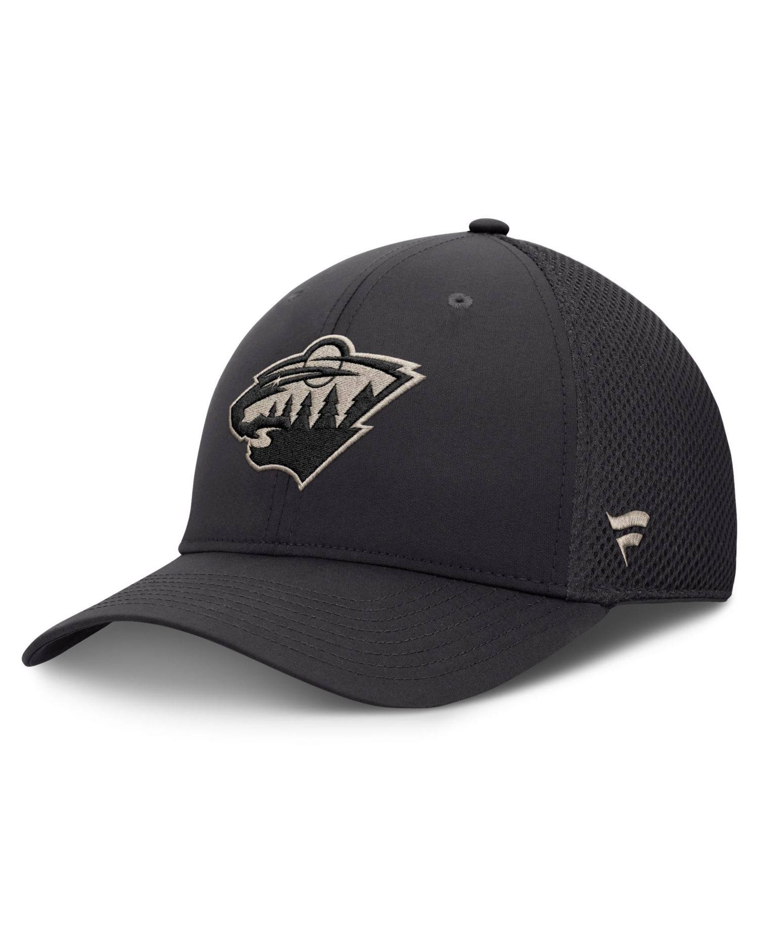Men's Charcoal Minnesota Wild Road Meshback Stretch Hat