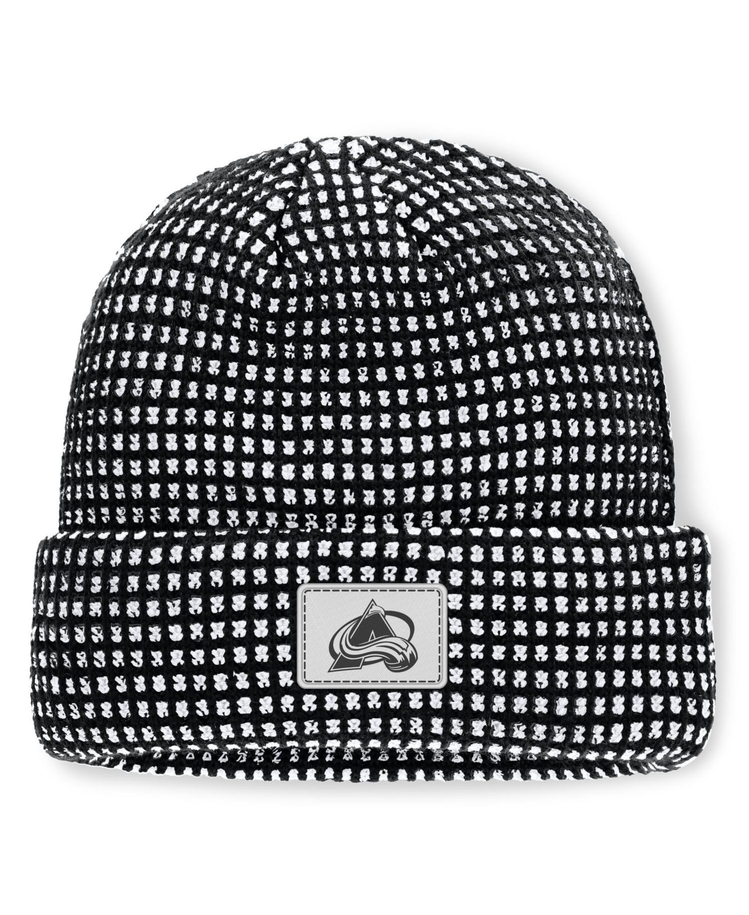 Men's Black Colorado Avalanche Fundamental Scheme Ribbed Cuffed Knit Hat