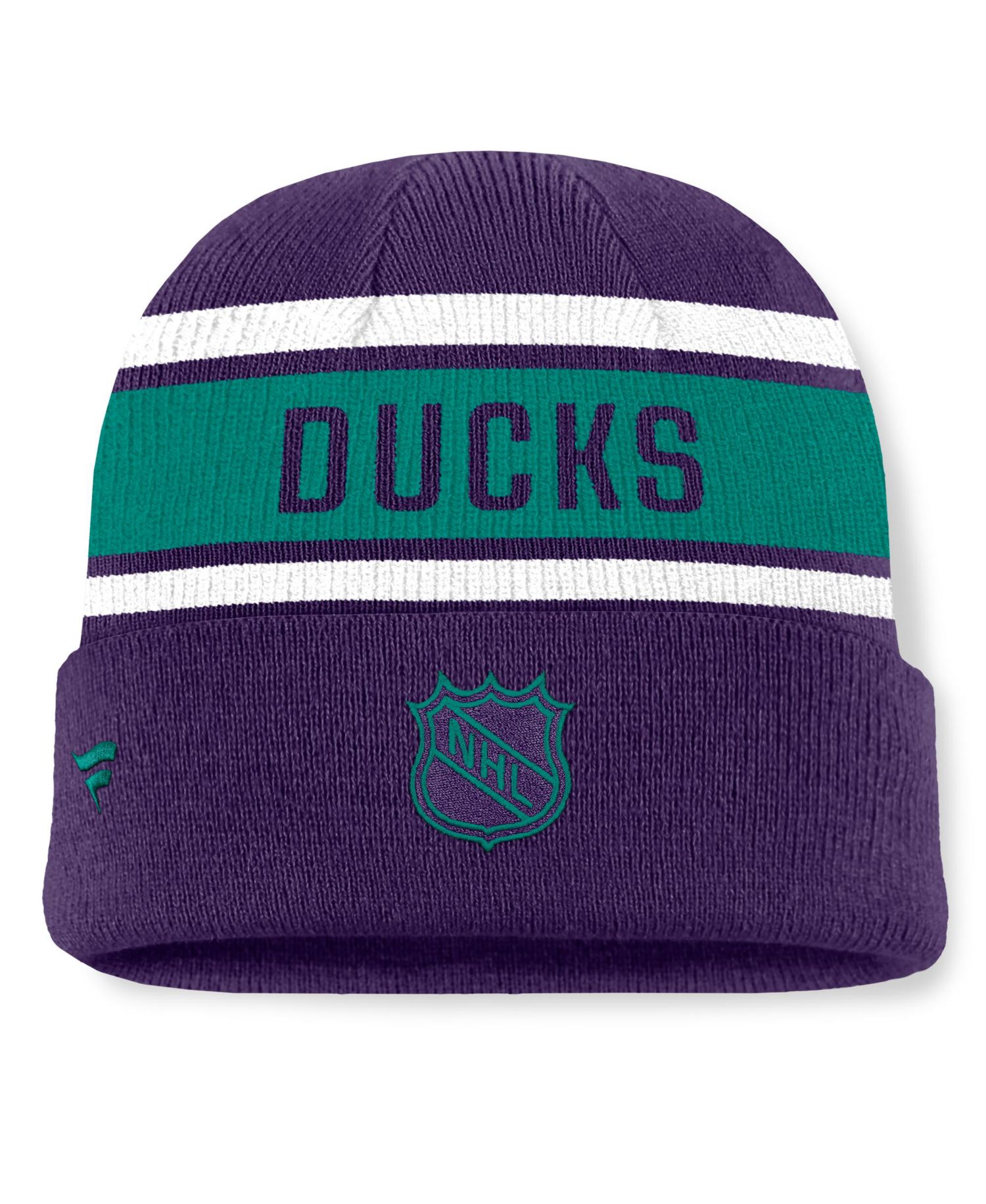 Men's Purple/Teal Anaheim Ducks Heritage Cuffed Knit Hat
