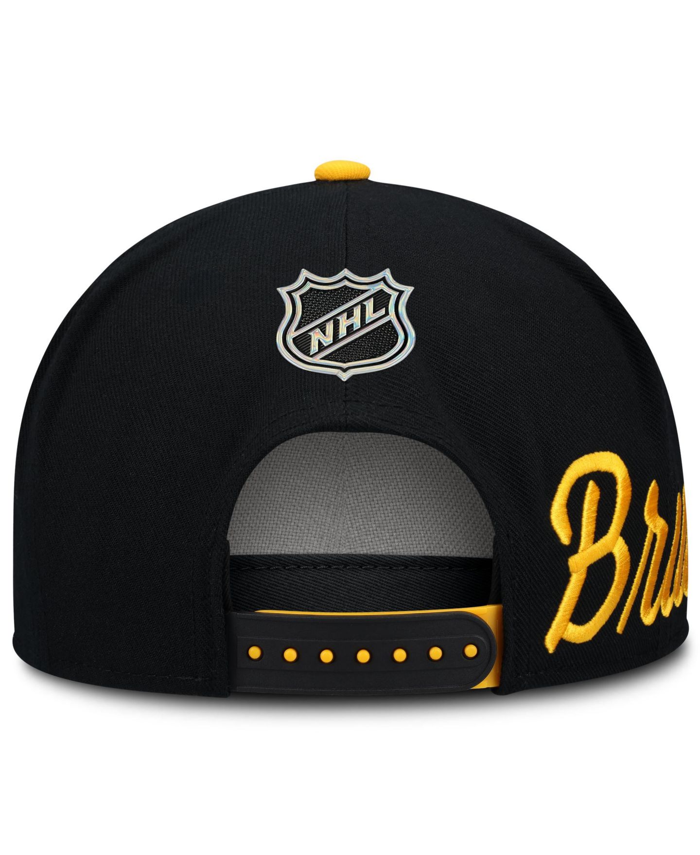 Мужская кепка Fanatics Gold/Black Boston Bruins Snapback Hat — фото 4