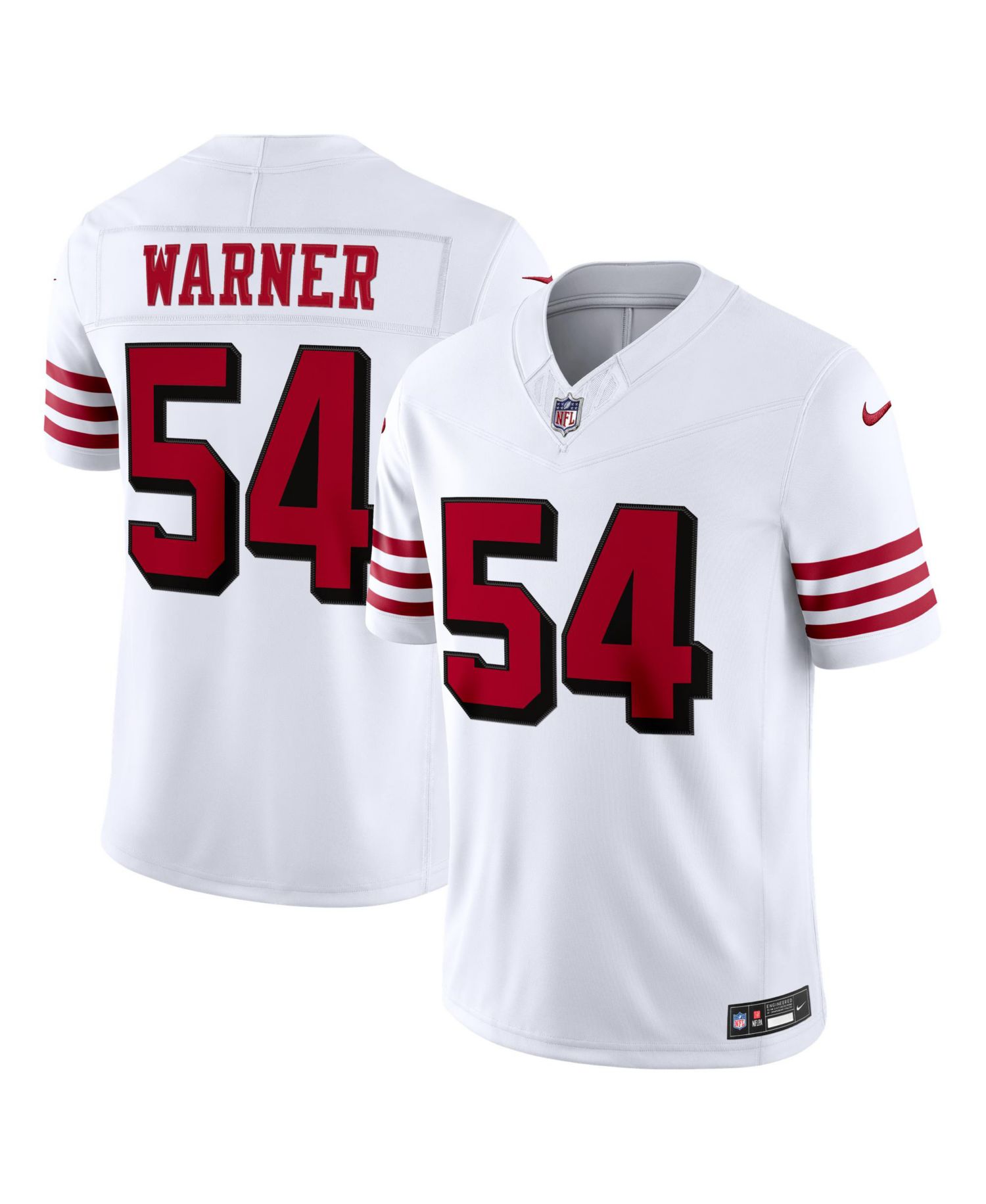 Men's Fred Warner White San Francisco 49ers Alternate Vapor F.U.S.E. Stitched Limited Jersey
