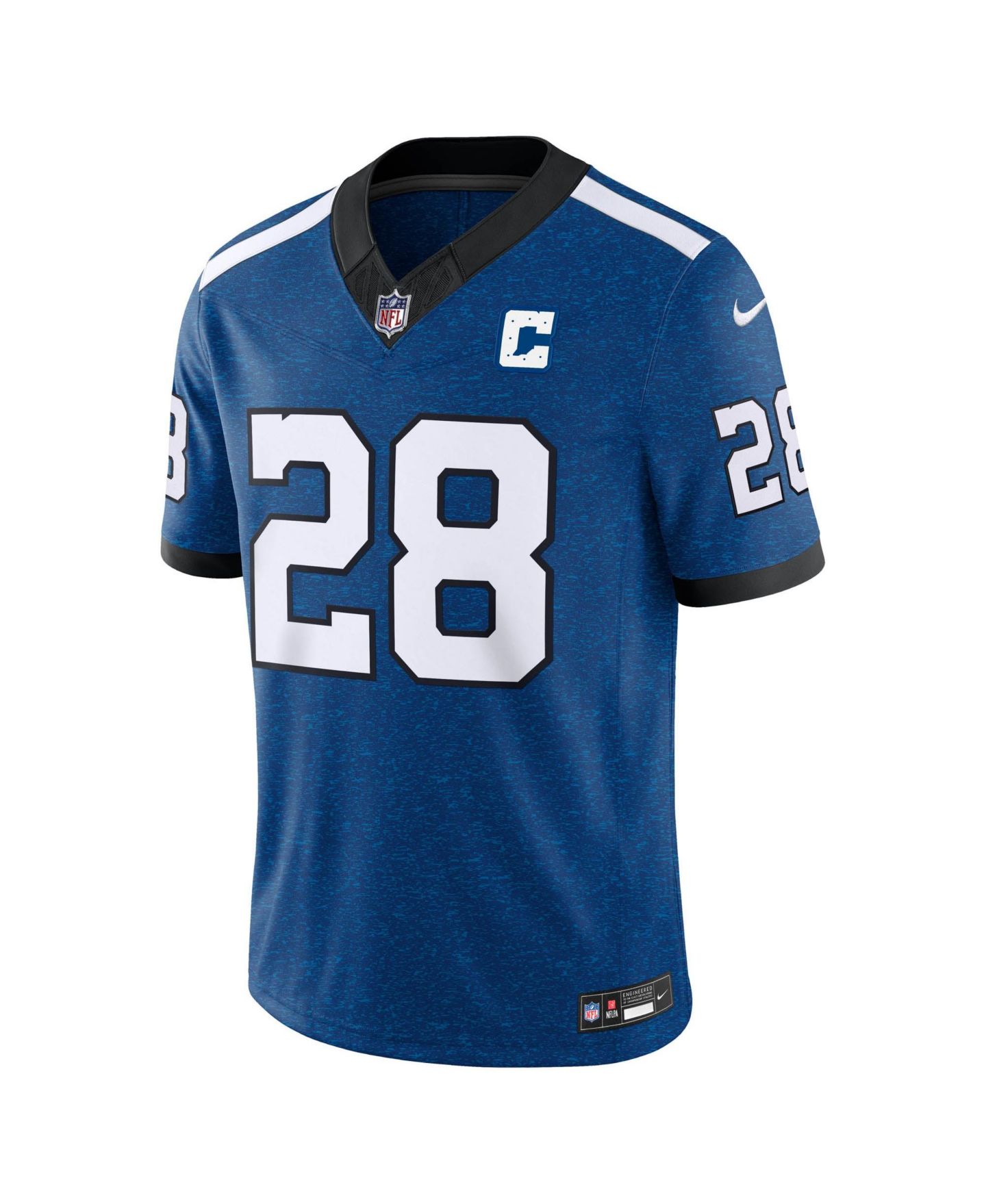 Мужской топ Nike Jonathan Taylor Royal Indianapolis Colts Alternate Indiana Nights Vapor F.U.S.E. Stitched Limited Jersey — фото 2