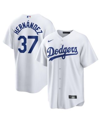 Men's Teoscar Hernández White Los Angeles Dodgers Home Replica Jersey