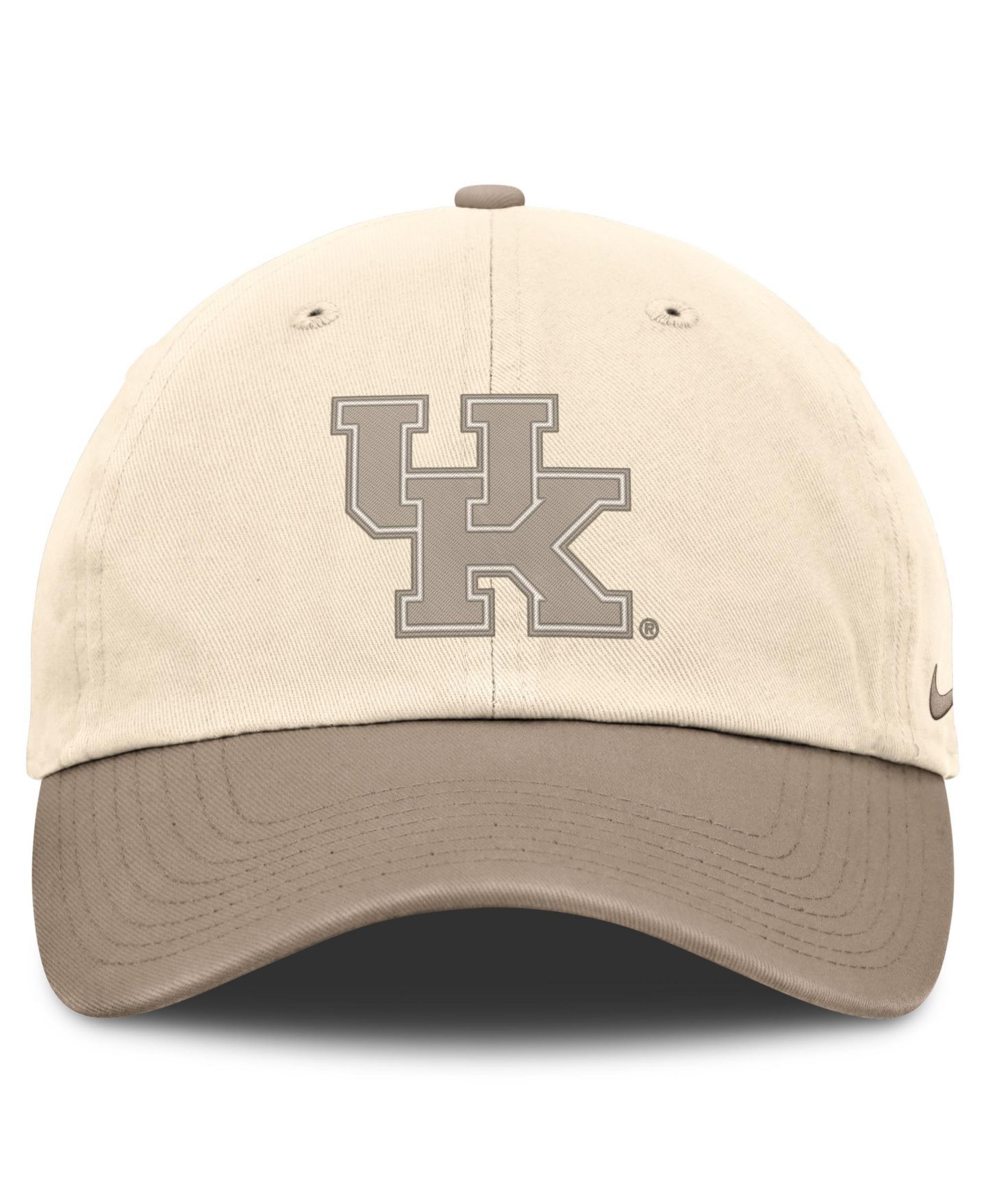 Мужская кепка Nike Natural/Khaki Kentucky Wildcats Two-Tone Club Adjustable Hat — фото 2