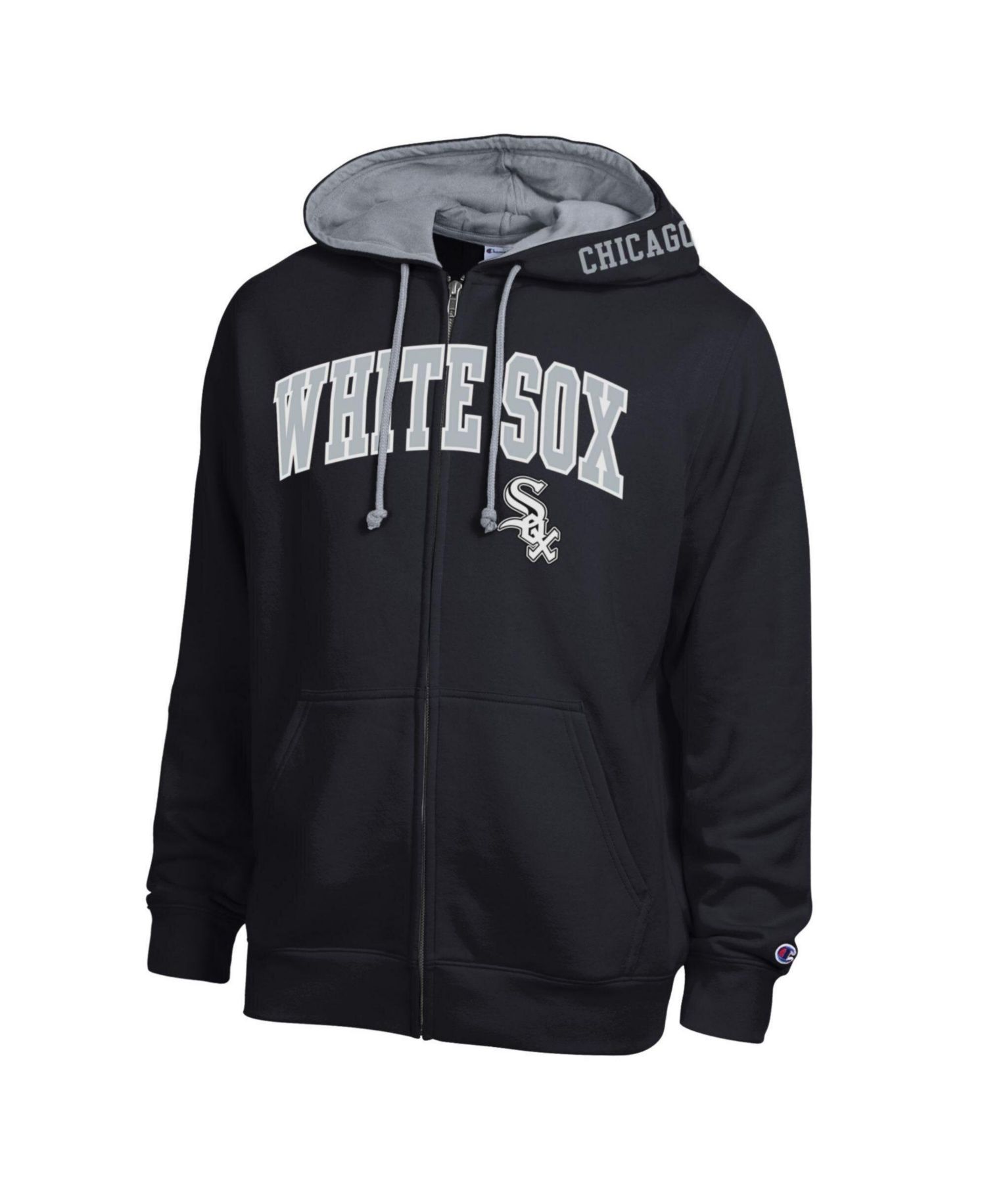 Men's Black Chicago White Sox Fleece Full-Zip Hoodie