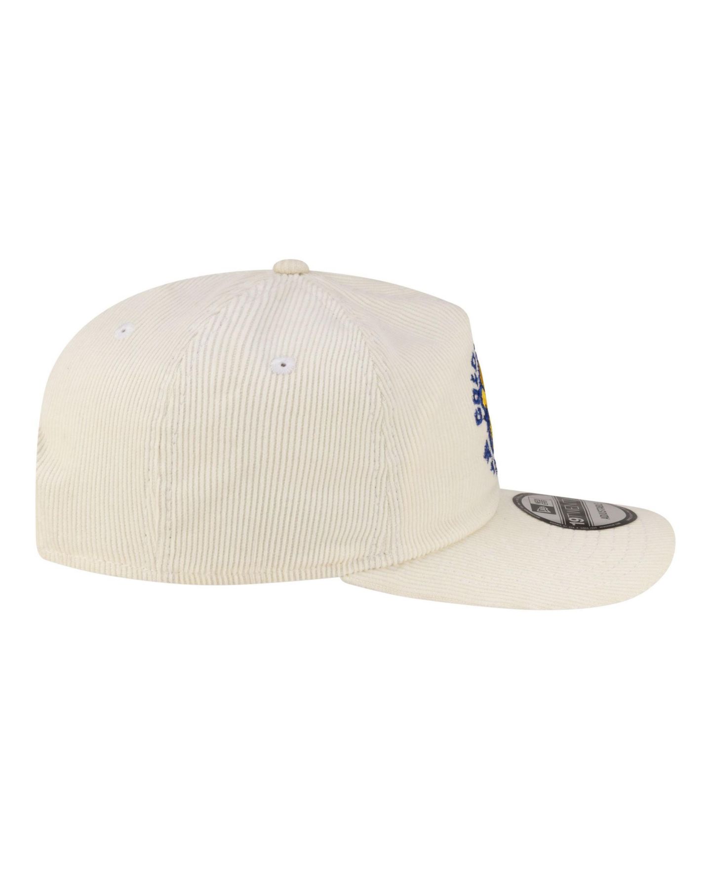Мужская кепка New Era White Golden State Warriors 19TWENTY 80s Chrome Corduroy Adjustable Hat — фото 7