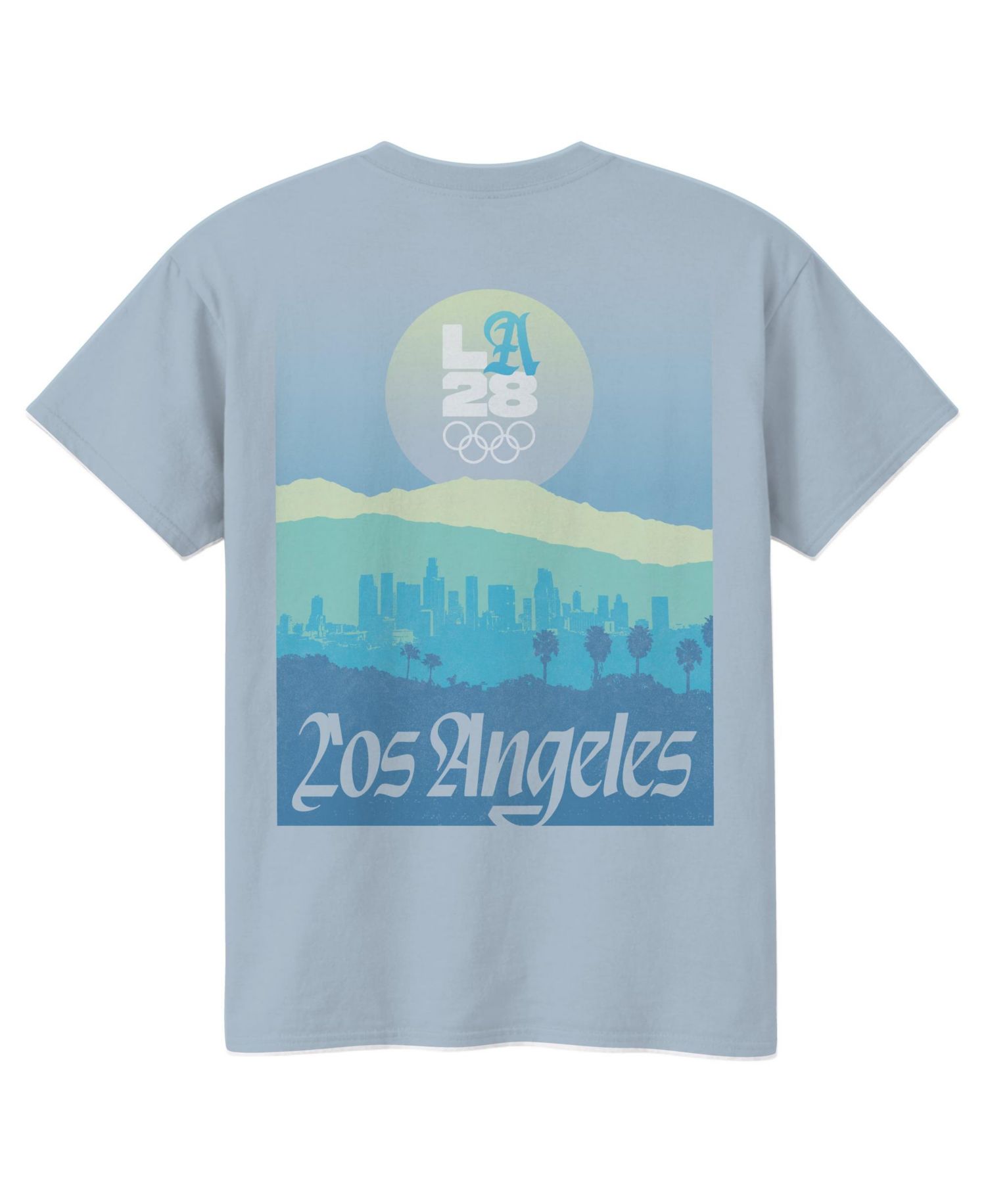 Men's Powder Blue LA28 Bluebell Collection Landscape T-Shirt