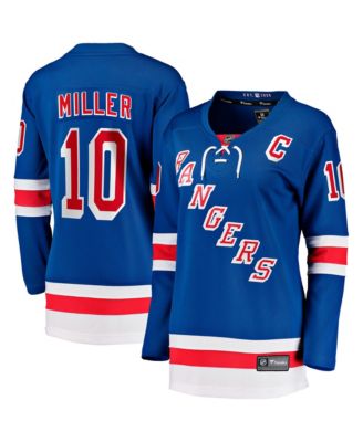Women's JT Miller Blue New York Rangers Home Captain's Patch Breakaway Jersey